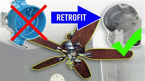 installing junction box for ceiling fan|ceiling fan retrofit junction box.